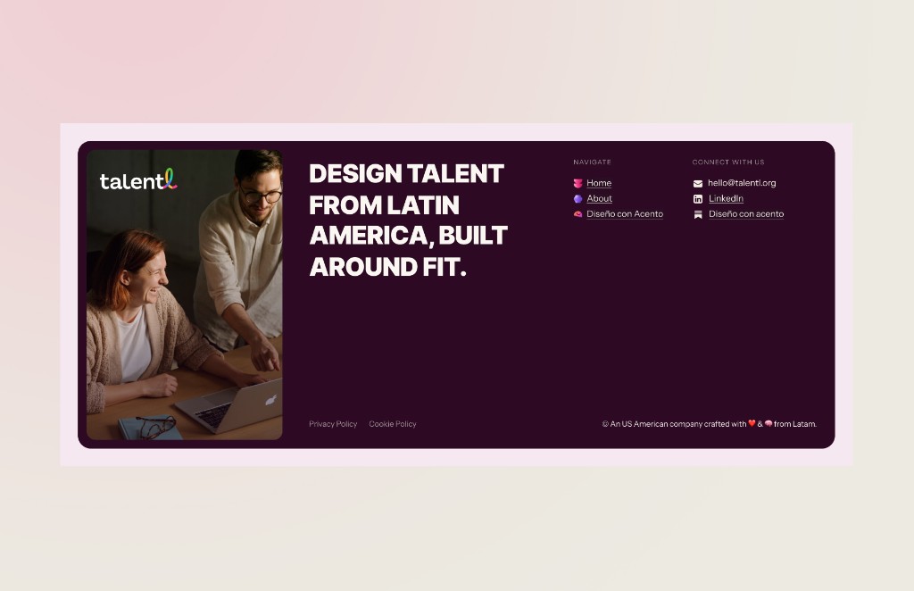 TalentL website footer