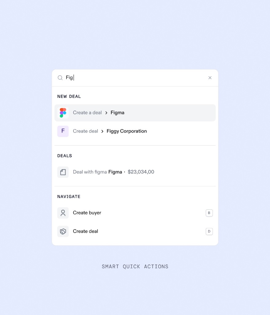 Smart quick actions UI